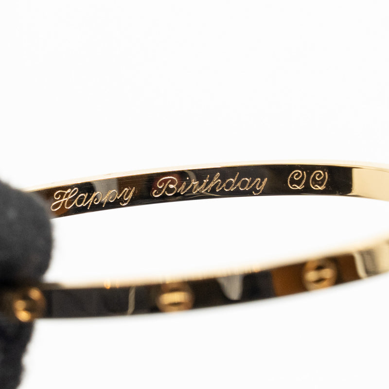 Cartier Size 16 Love Bracelet, Small Model Yellow Gold