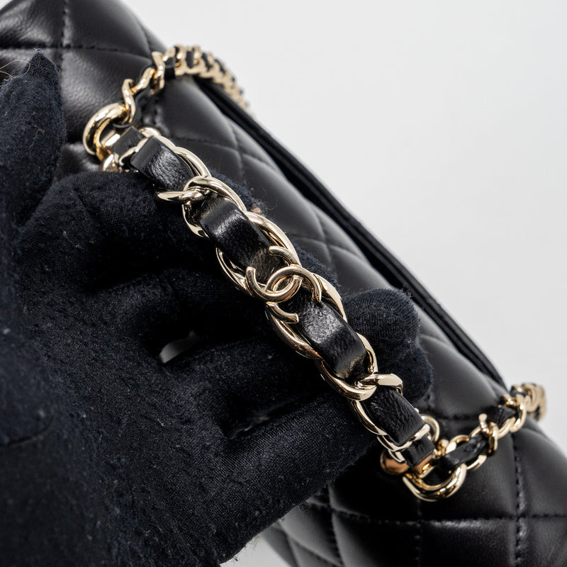 Chanel Black Lambskin Top Handle Mini Flap Bag Chanel | The Luxury Closet