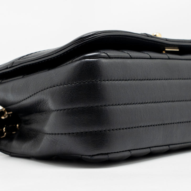 Chanel Chevron Flap bag lambskin black LGHW