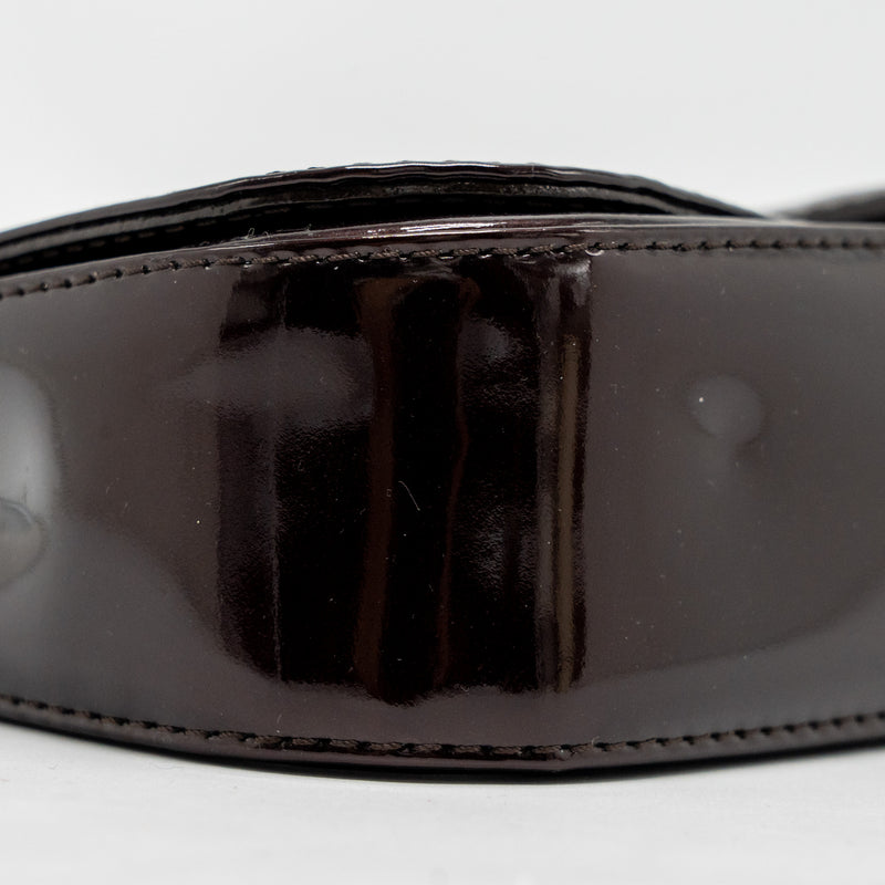 Louis Vuitton sobe clutch patent leather dark purple GHW