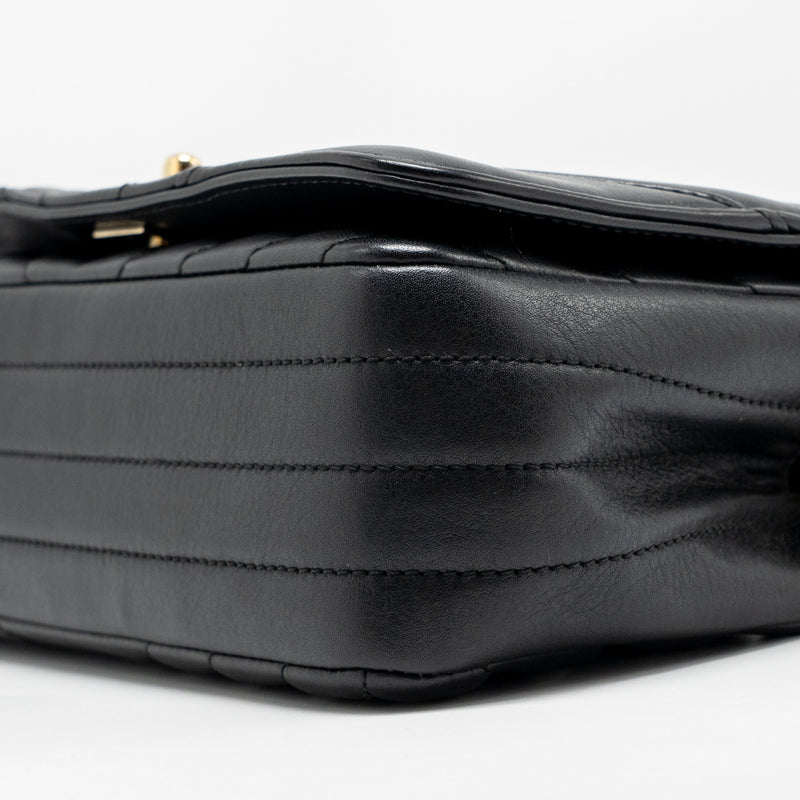 Chanel Chevron Flap bag lambskin black LGHW