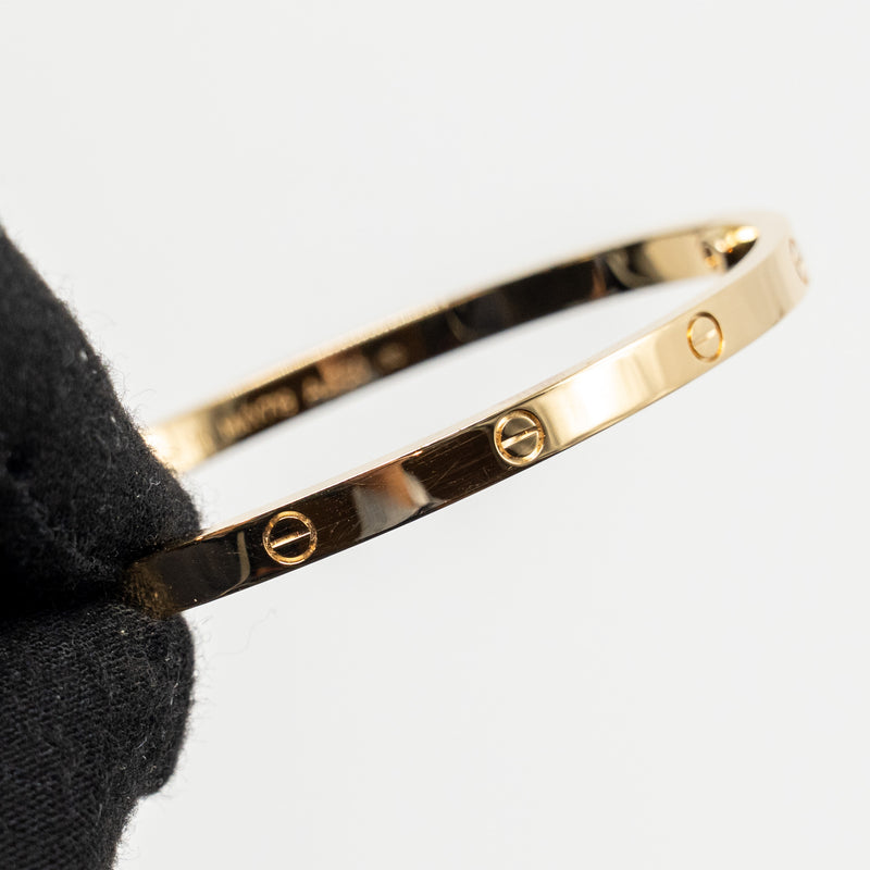 Cartier Size 16 Love Bracelet, Small Model Yellow Gold