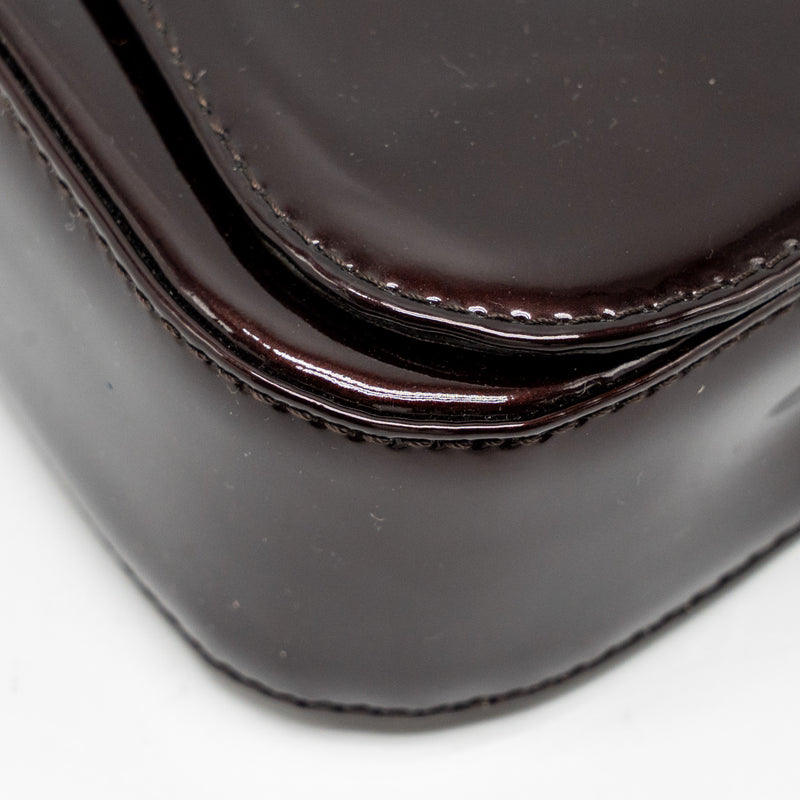 Louis Vuitton sobe clutch patent leather dark purple GHW
