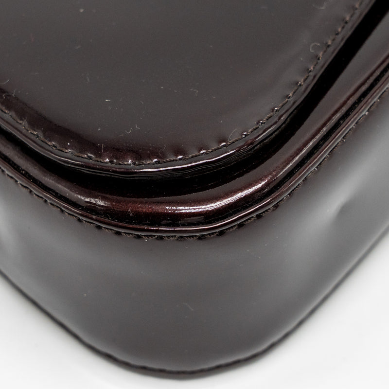 Louis Vuitton sobe clutch patent leather dark purple GHW