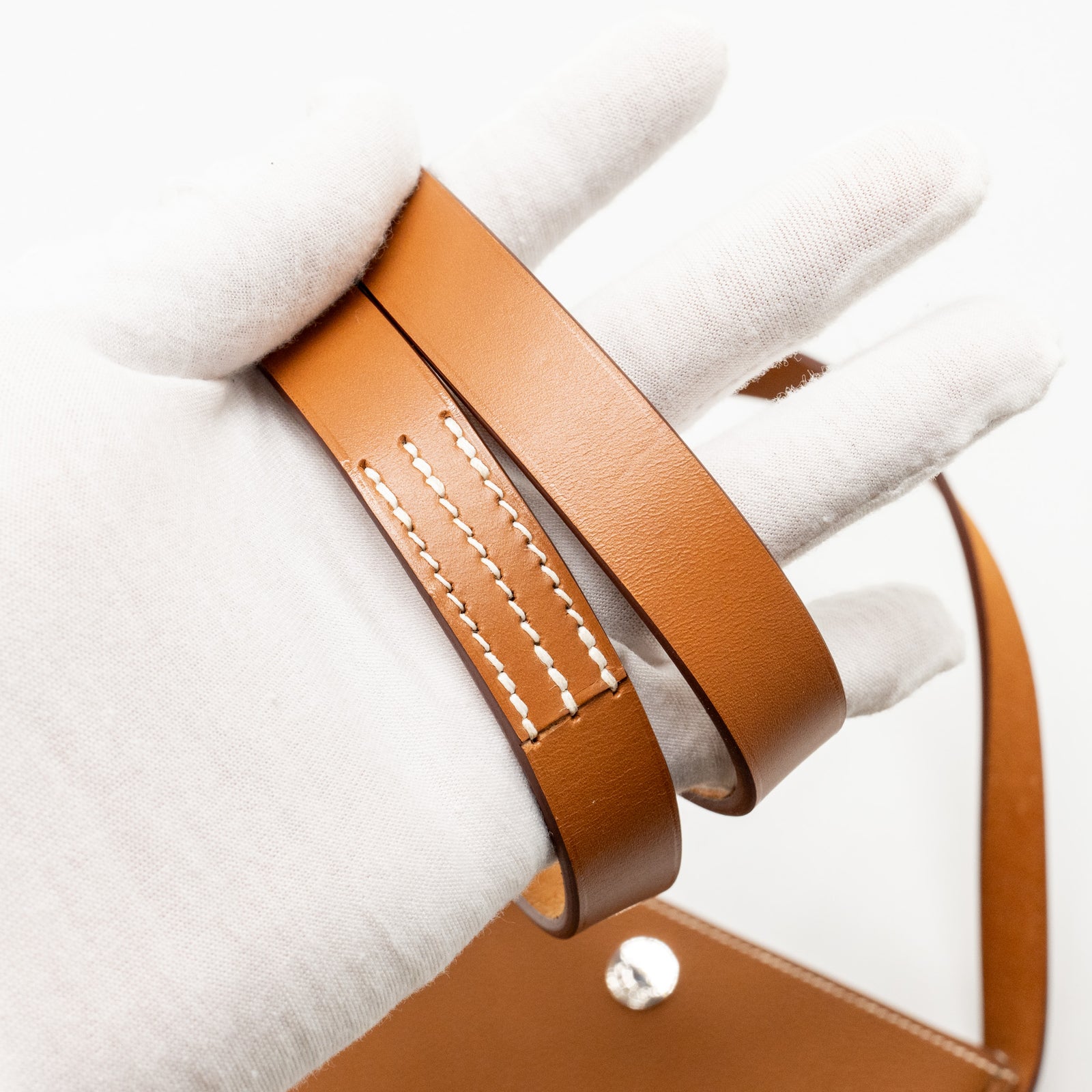 【大人気♪】HERMES Perspective Cavaliere 21 bag ゴールド Hermès Gold Togo And Vache Hunter Perspective Cavaliere 21