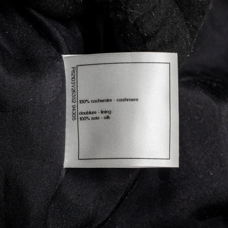 Chanel size 36 cashmere jacket with chain details Black