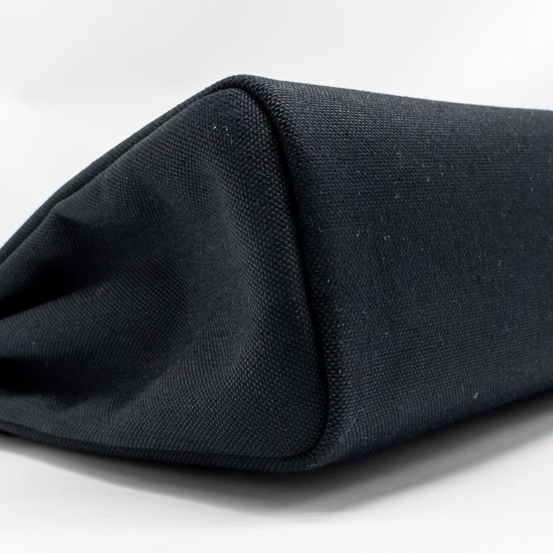 Hermes Herbag 31 Zip Bag canvas / hunter leather black SHW stamp B