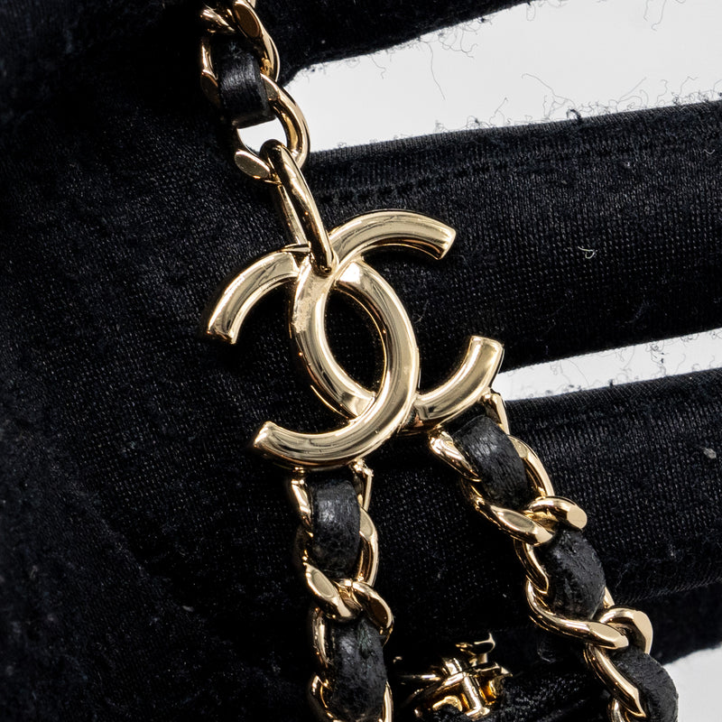 Chanel Small Moon Hobo Bag Lambskin Black LGHW (microchip)