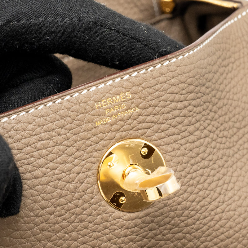 Hermes Lindy 26 Clemence Etoupe GHW Stamp K