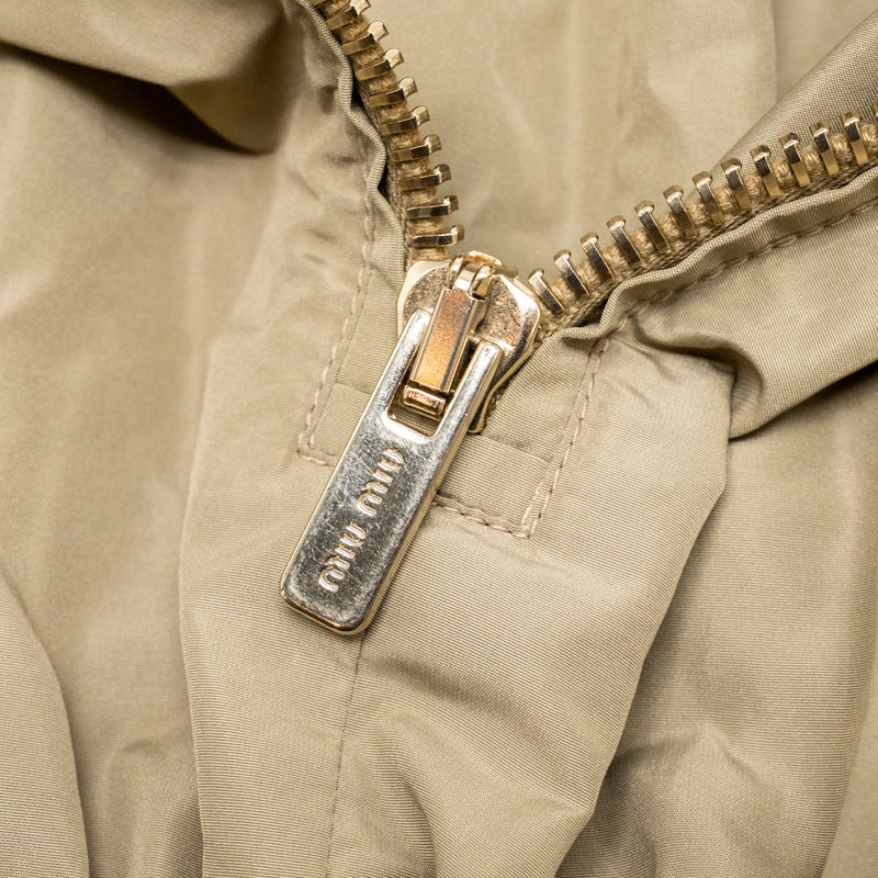 Miumiu Size Size 36 Waist Jacket Technical Fabric Brown/Beige