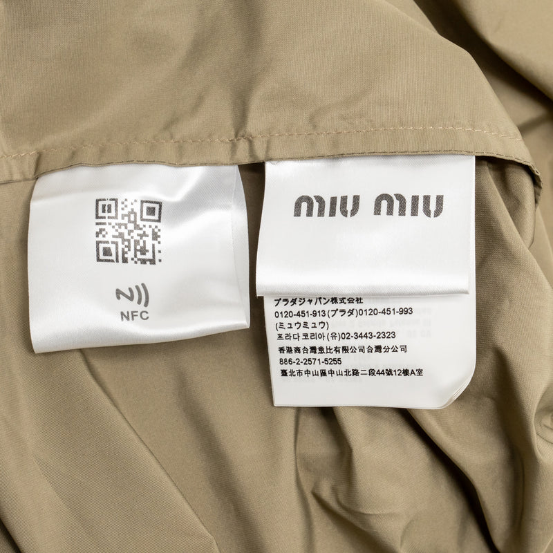 Miumiu Size Size 36 Waist Jacket Technical Fabric Brown/Beige