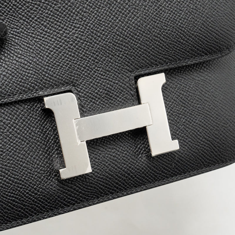 Hermes Mini Constance Epsom Black SHW Stamp W