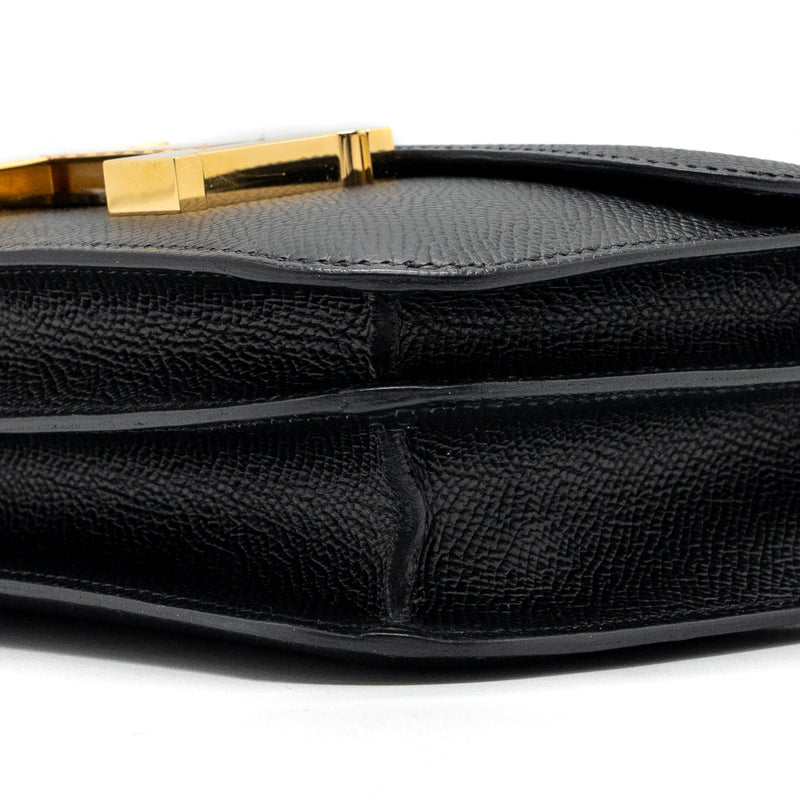 Hermes Mini Constance Epsom Black GHW Stamp U