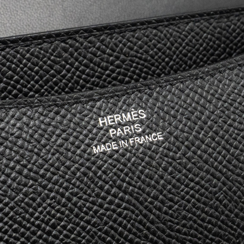 Hermes Mini Constance Epsom Black SHW Stamp W