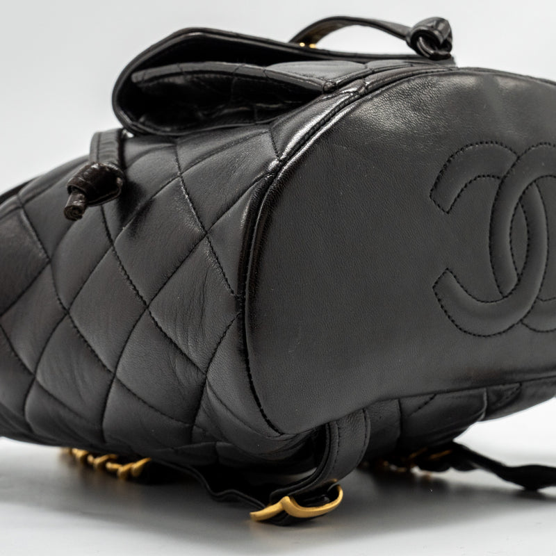 Chanel Vintage Duma Backpack Lambskin Black GHW