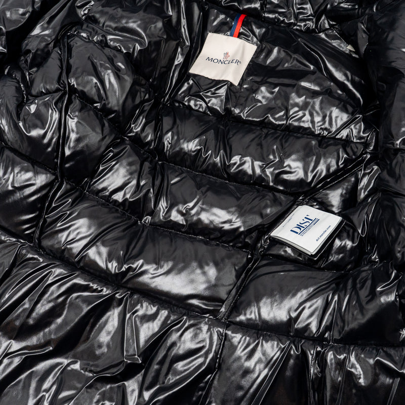 Moncler Size 1 Barante Hooded Short Down Jacket Black Polyamide SHW