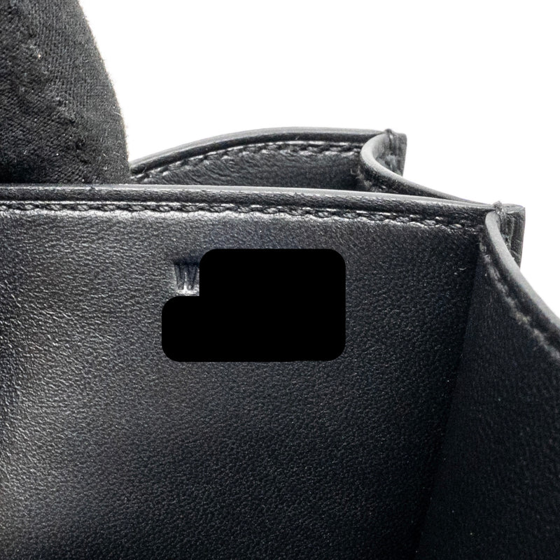 Hermes Mini Constance Epsom Black SHW Stamp W