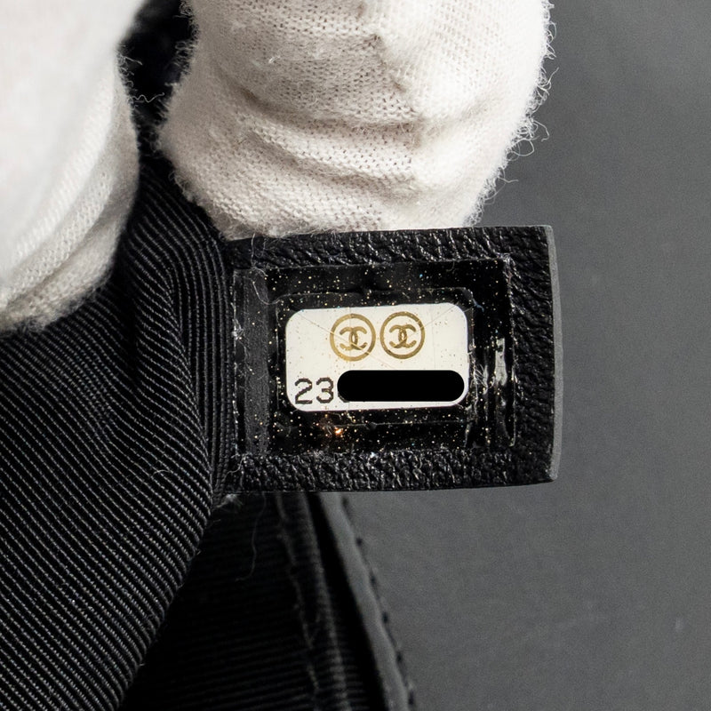 Chanel Medium Boy Bag Lambskin Black Ruthenium Hardware