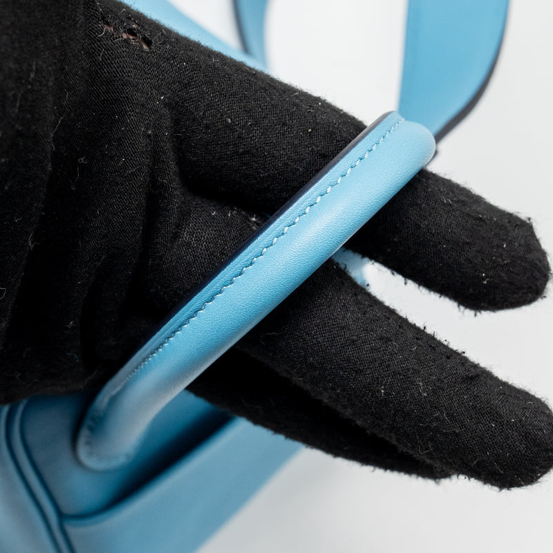Hermes Mini Lindy Swift Blue de Nord SHW Stamp Y