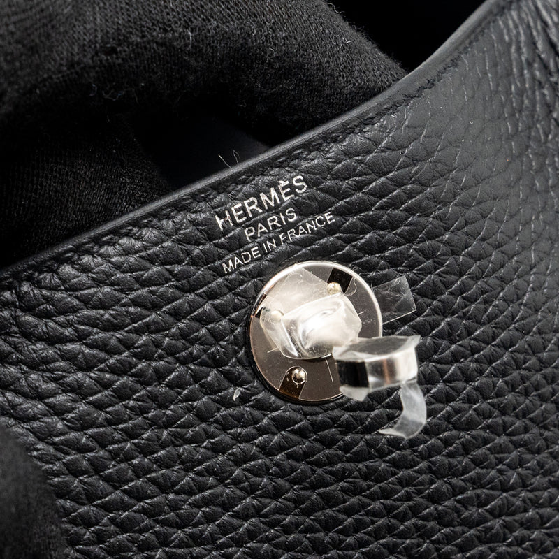 Hermes Mini Lindy Clemence Black SHW Stamp W