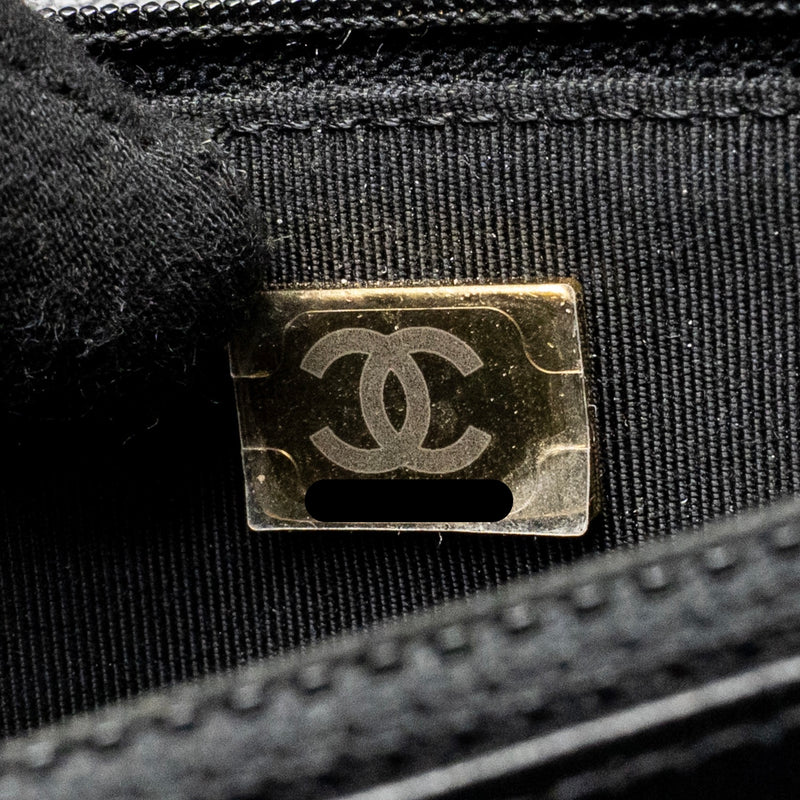 Chanel Detailed Strap Wallet on Chain Lambskin Black with Multicolour Hardware (Microchip)