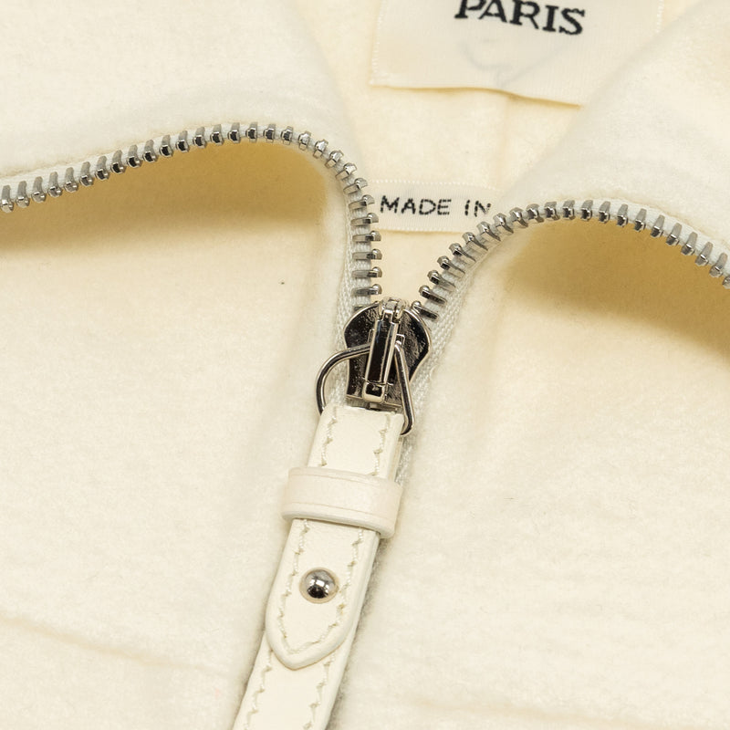 Hermes Size 32 Cashmere Coat White