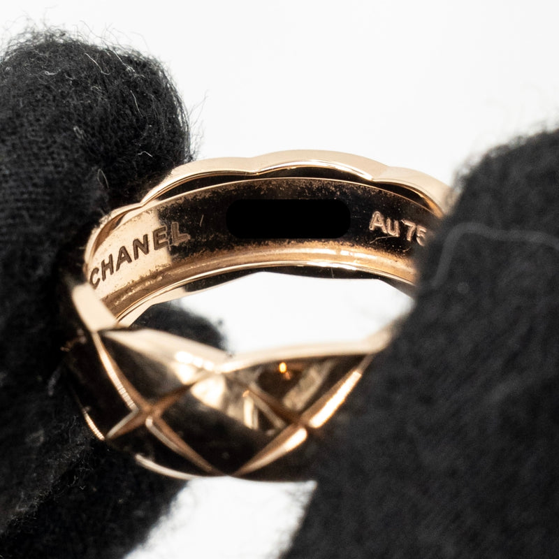 Chanel size 53 coco crush ring small model beige gold
