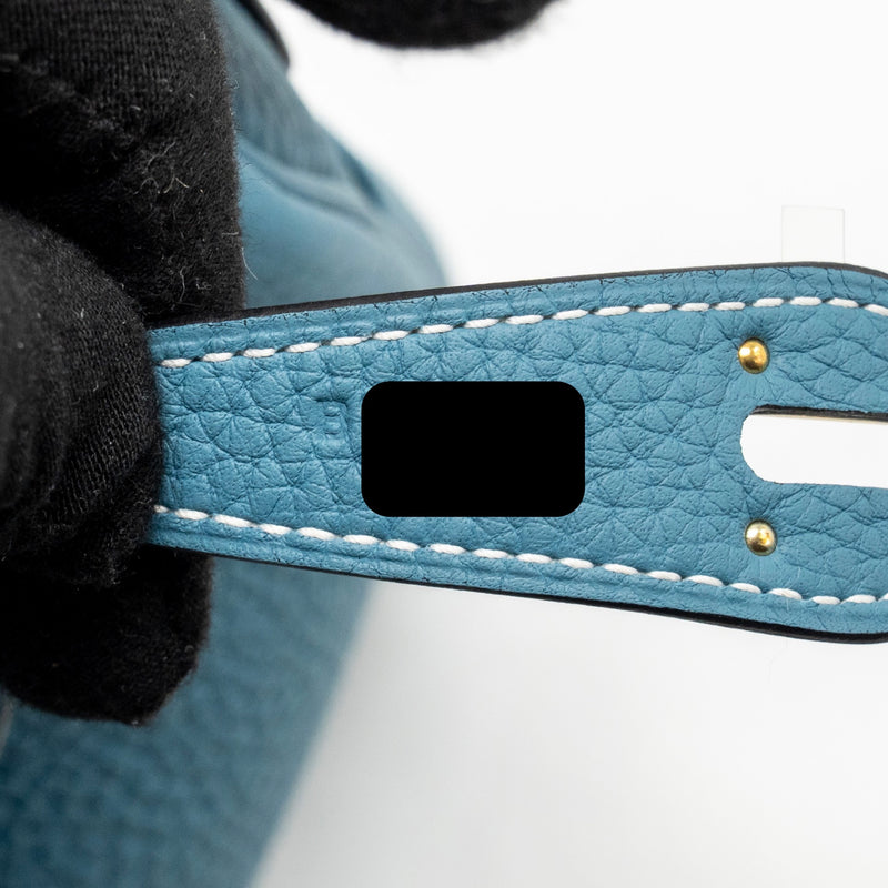 Hermes Lindy 26 Clemence New Blue Jean GHW stamp B