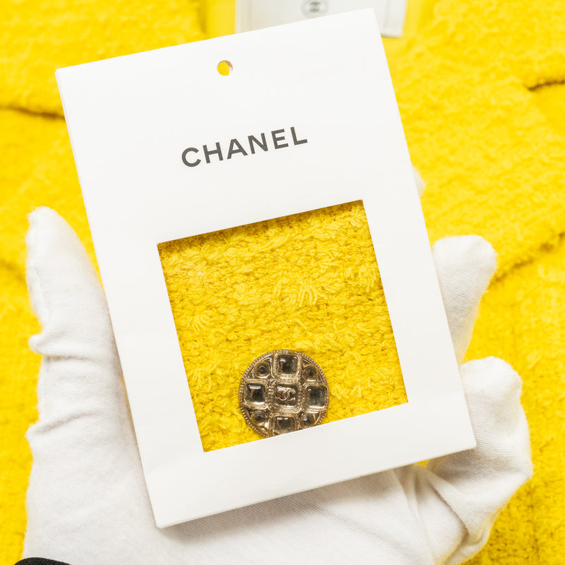 Chanel Size 40 22S Tweed Jacket Yellow