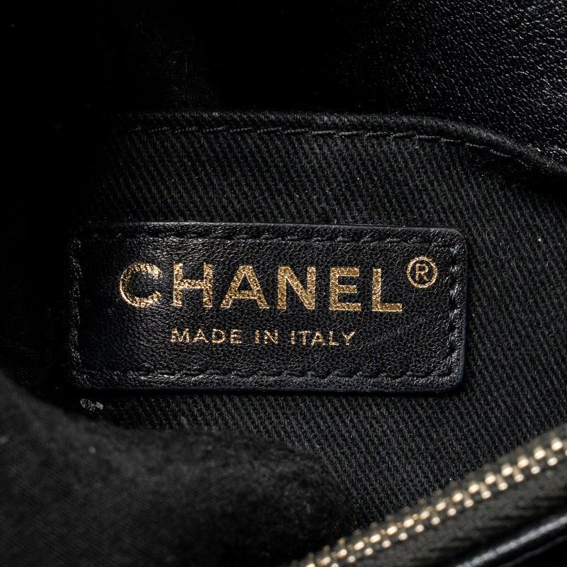Chanel Small Coco Curve Flap Bag Shiny Goatskin/Calfskin Black GHW