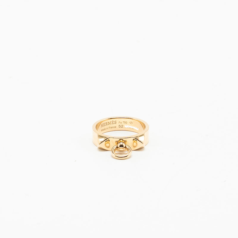 Hermes size 52 collier de chien ring, small model rose gold