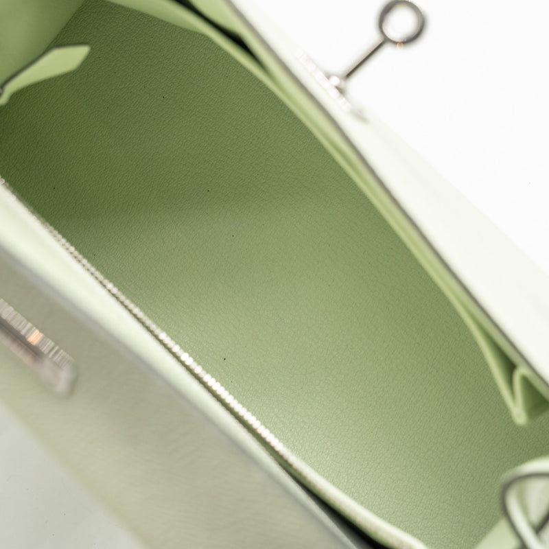 Hermes Kelly 25 Epsom Vert Fizz SHW Stamp U