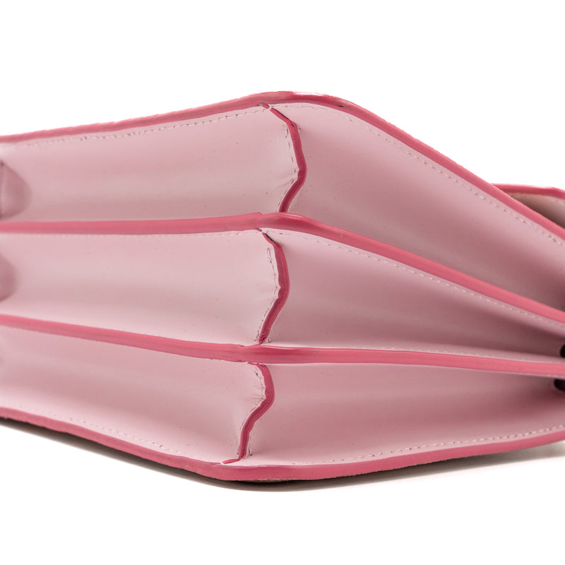 BvLGARI Serpenti Forever Top Handle In ROSA DI FRANCIA CRYSTAL GALUCHAT SHW