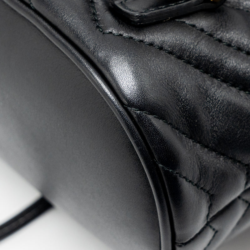 GUCCI GG Marmont Backpack Calfskin Black GHW