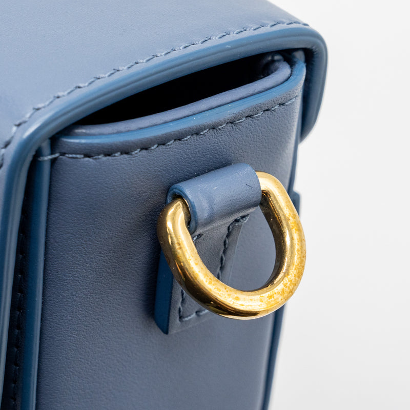 Dior 30 Montaigne Box Bag Calfskin Light Blue GHW