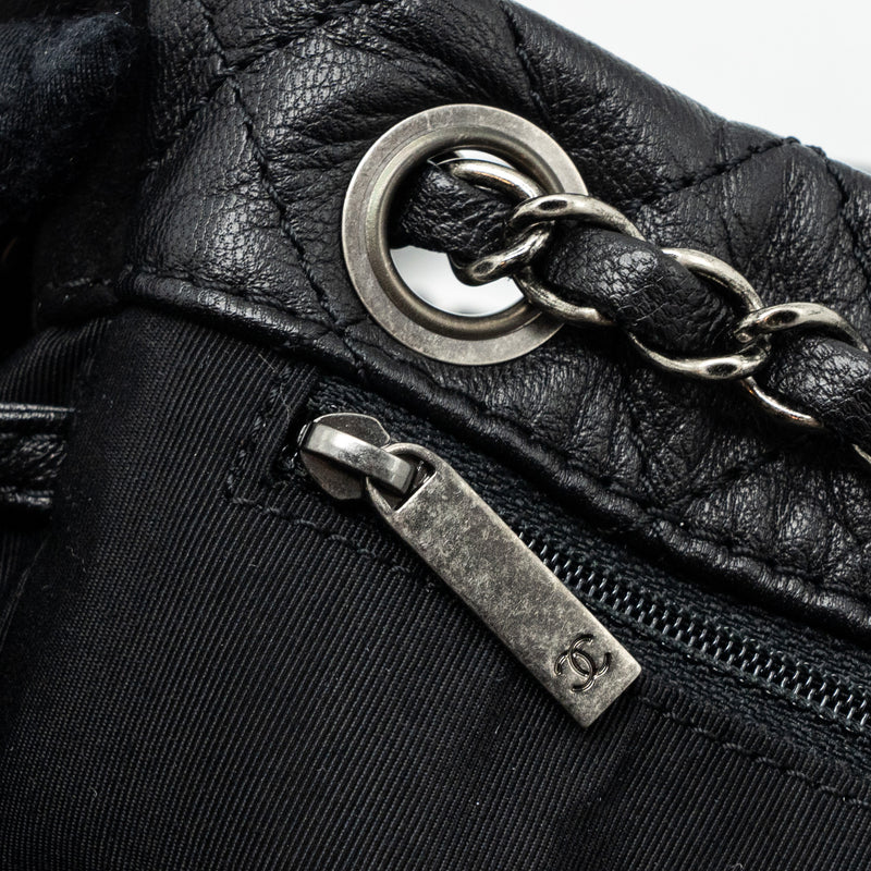 Chanel Bucket Bag Goatskin/Sue Calfskin Black SHW