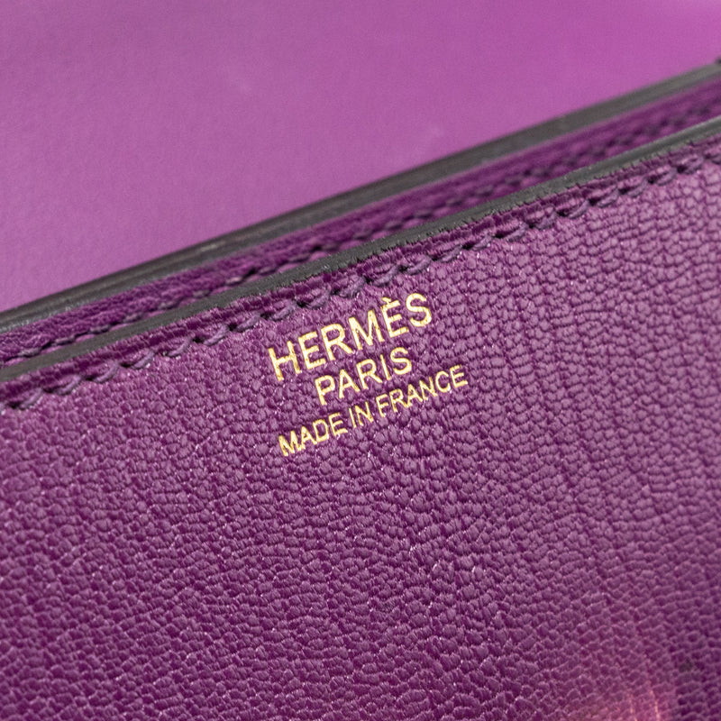 HERMES MOSAIQUE 24 MINI CHÈVRE CHAMKILA P9 ANEMONE GHW STAMP Y