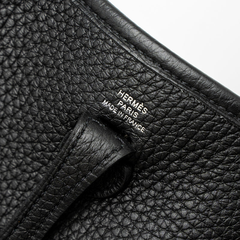 Hermes Mini Evelyne Clemence Black SHW Stamp U