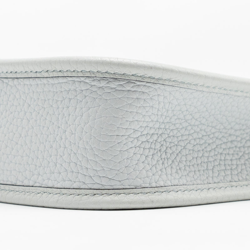 Hermes Mini Evelyn Clemence Bleu Pale/Bleu Indigo SHW Stamp Y