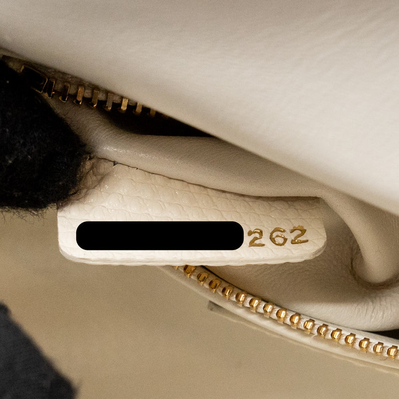 Dior Mini Lady Dior Lizard with Crystal White LGHW