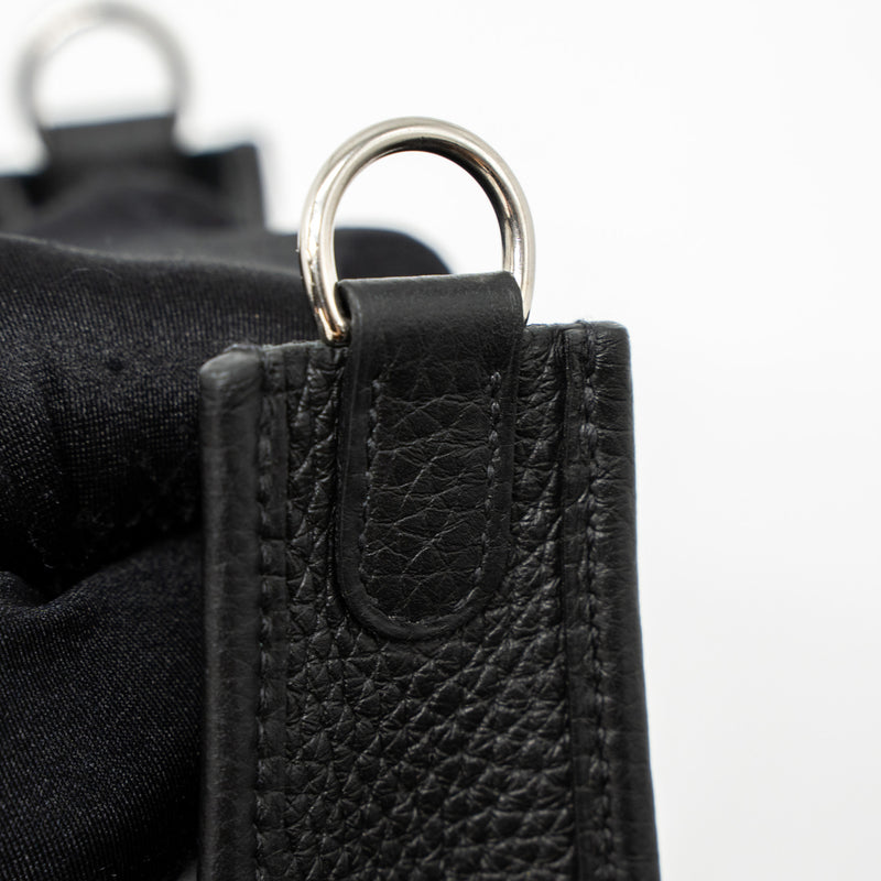 Hermes Mini Evelyne Clemence Black SHW Stamp U