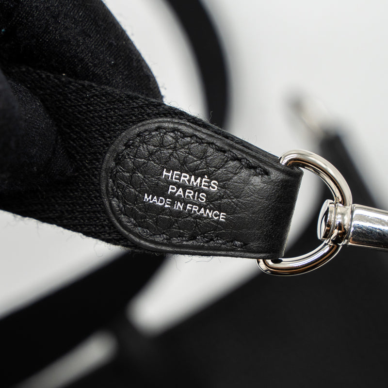 Hermes Mini Evelyne Clemence Black SHW Stamp U