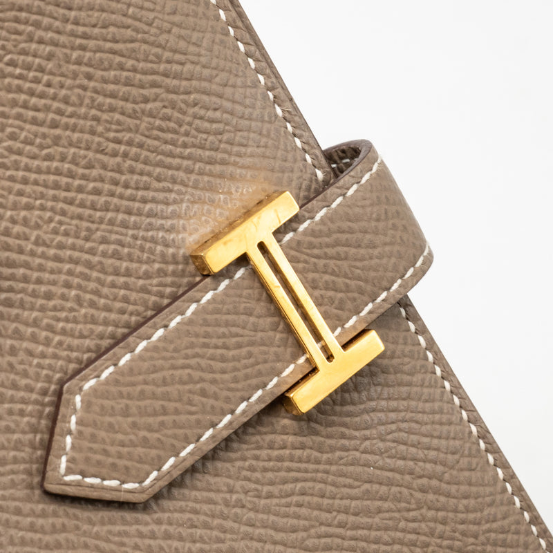 Hermes Bearn Compact wallet Epsom Etoupe GHW Stamp W