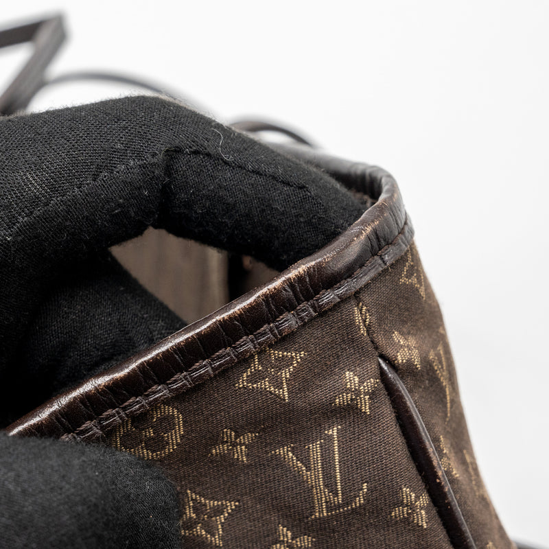 Louis Vuitton vintage neverfull MM fabric dark brown GHW
