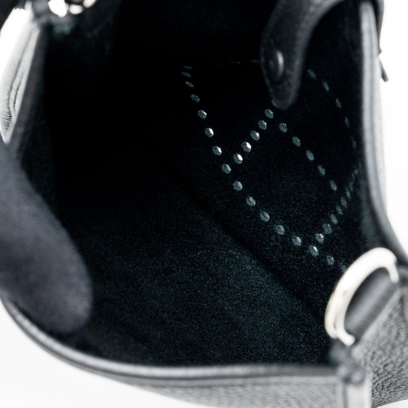 Hermes mini evelyne clemence black SHW stamp U