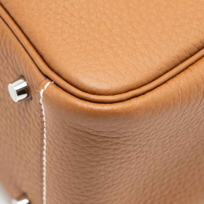 HERMES Mini Lindy II Clemence Gold SHW Stamp W