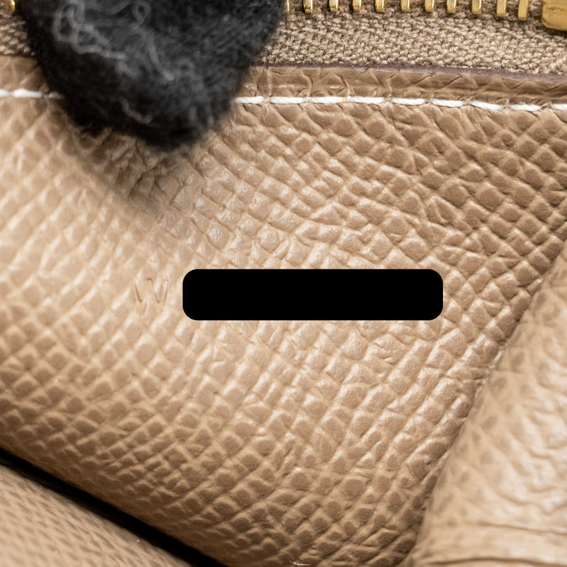Hermes Bearn Compact wallet Epsom Etoupe GHW Stamp W