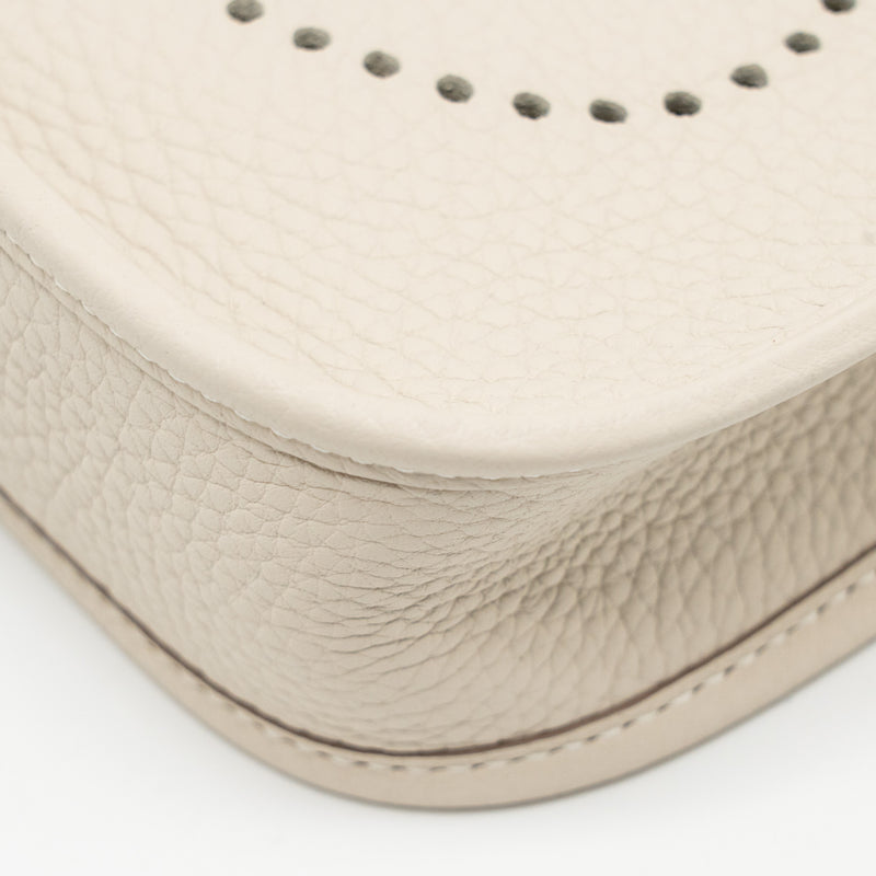 Hermes Mini Evelyne Clemence Craie GHW Stamp W