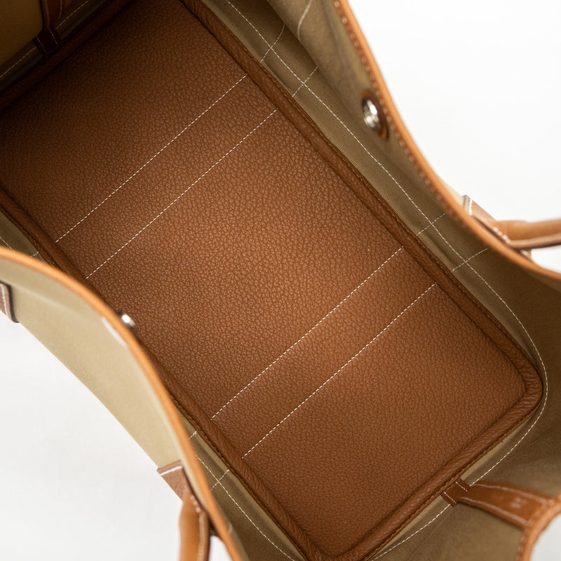 Hermes Garden Party 36 Canvas/Leather Trench/Gold SHW Stamp U