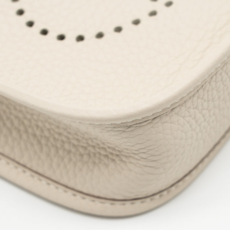 Hermes Mini Evelyne Clemence Craie GHW Stamp W
